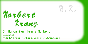 norbert kranz business card